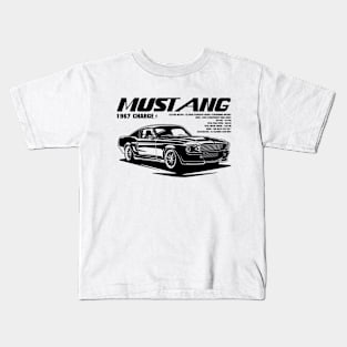 Mustang 1967 Black Print Kids T-Shirt